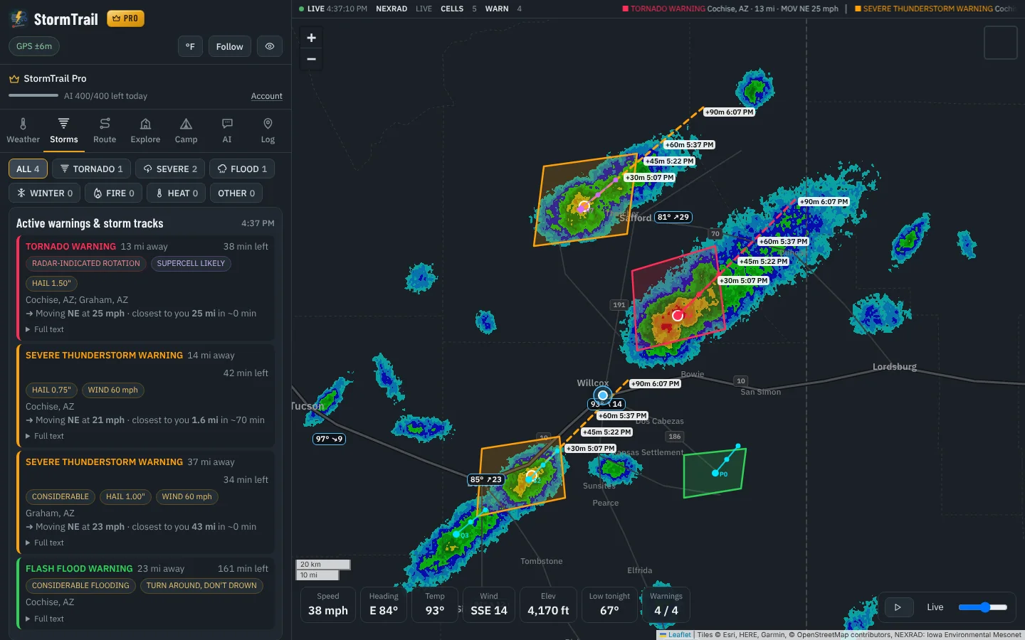 StormTrail app: Live radar and warnings